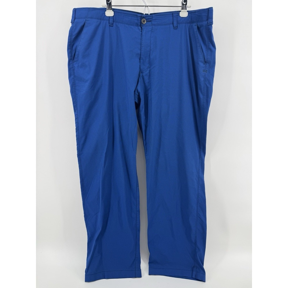 Under Armour Match Play Blue Houndstooth Textured Pants Mens Stretch  42x32
